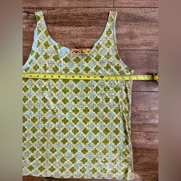 Tory Burch Classic Geometric Sequin Tank Top Medium - Picture 2 of 5